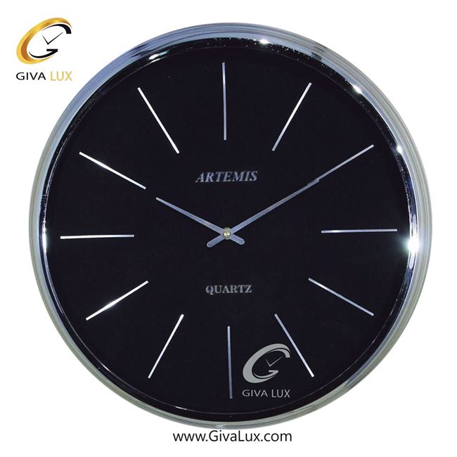 ساعت دیواری اورجینال آرتمیس آلیاژ فلزی نقره ای| کد رفرنس 90036، مدل: 2042Silver